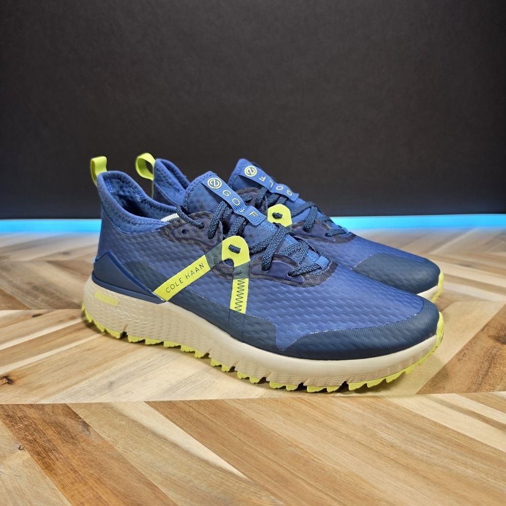 Cole Haan Zerøgrand Overtake Spikeless Blue Yellow Men's 12 Golf Shoes C35007